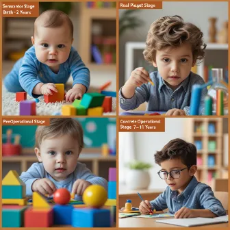 picture collage for jean piaget theory of cognitive development