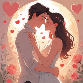 romantic couple sharing a heartfelt moment in warm light showing trust and connection 
